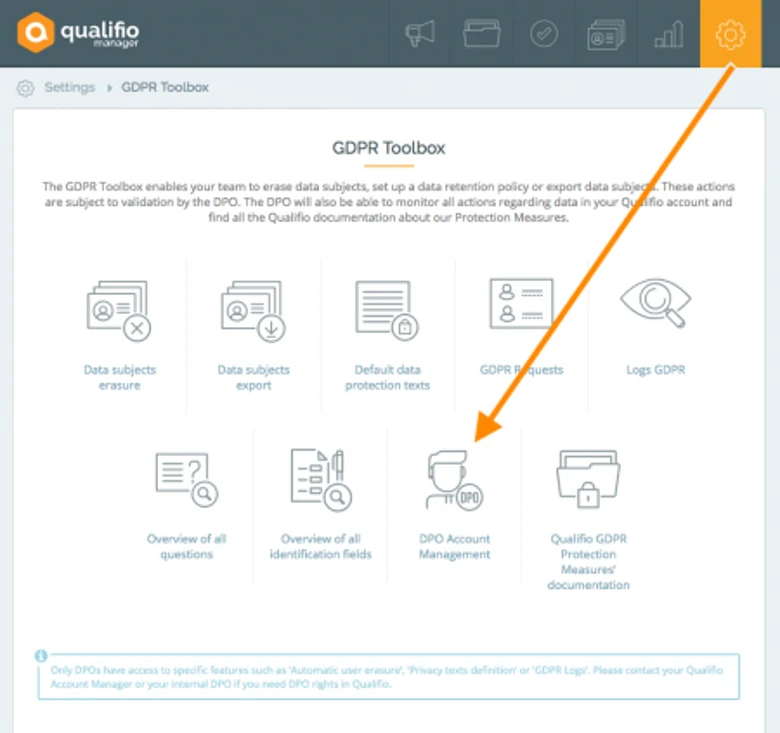 DPO Account Management - GDPR Toolbox - Qualifio