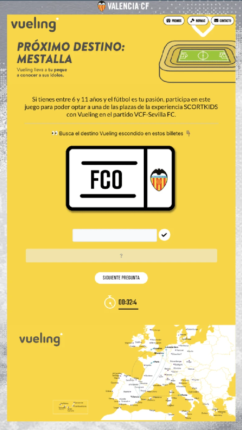El concurso del Valencia CF y Vueling