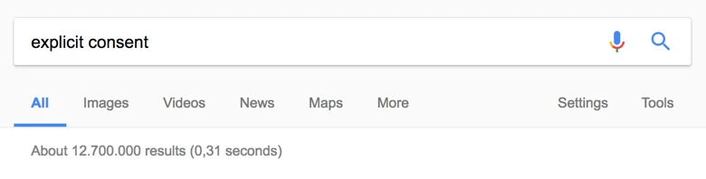Google it: explicit consent
