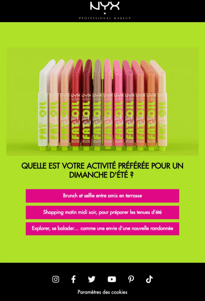 El test de personalidad de starter pack de NYX