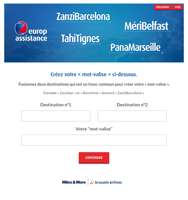 Le jeu original d’Europ Assistance