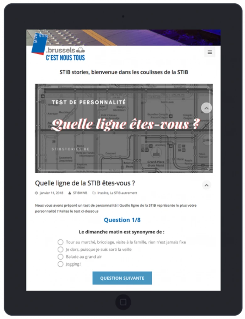 Personality test: What STIB-MIVB line are you? | Qualifio