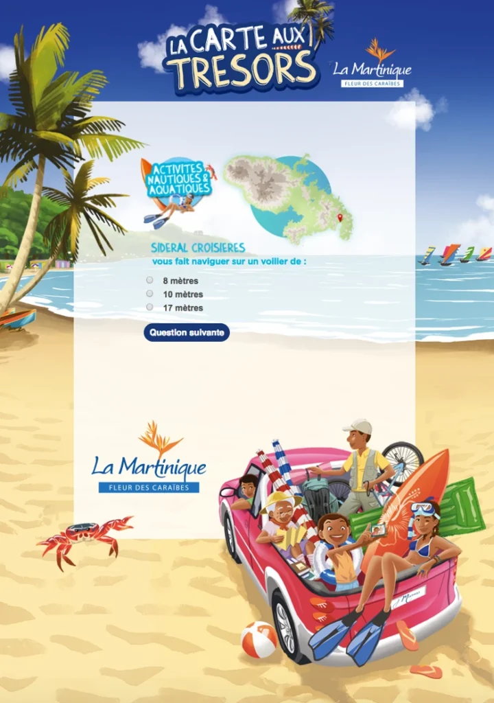 Treasure map quiz of Martinique