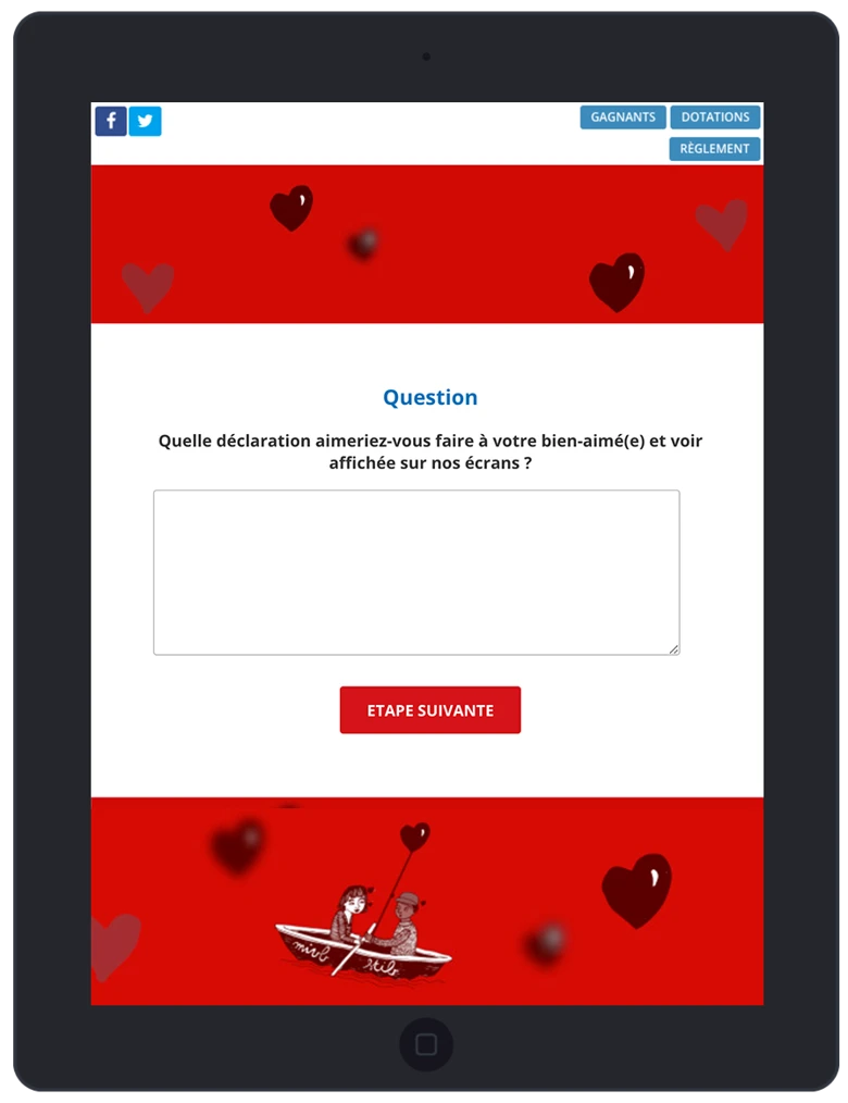 Valentine's Day writing contest by STIB-MIVB | Qualifio