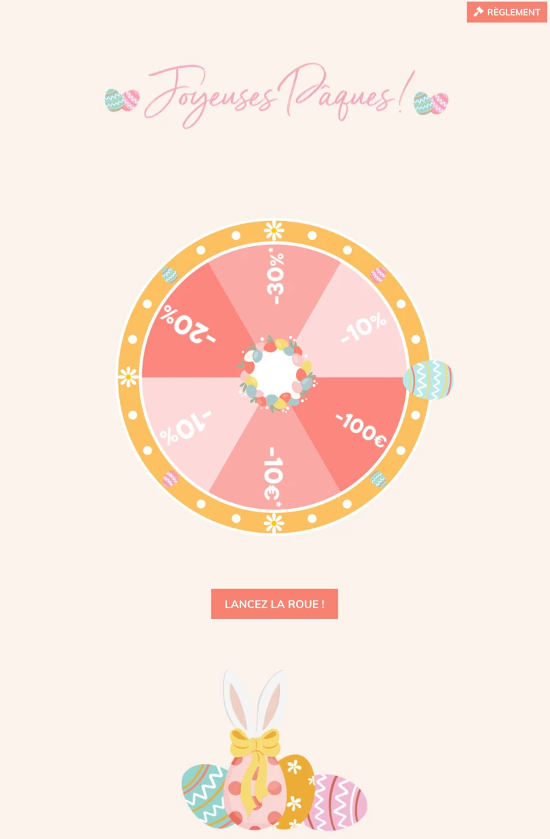 La roue de la fortune de Pâques