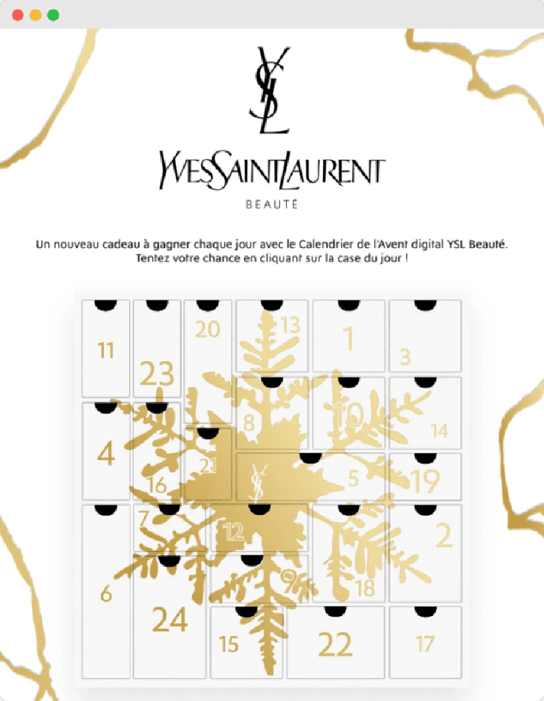 Le calendrier de l’Avent d’Yves Saint Laurent
