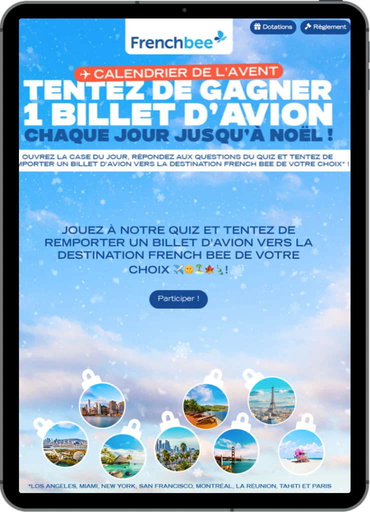 ipad-frenchbee-calendar-quiz-interactive-marketing-campaigns-of-december