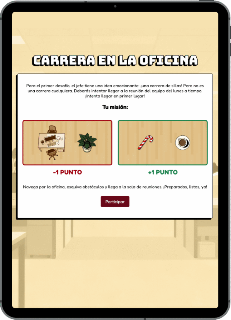 ipad-carrera-de-obstaculos-navidad-en-la-oficina