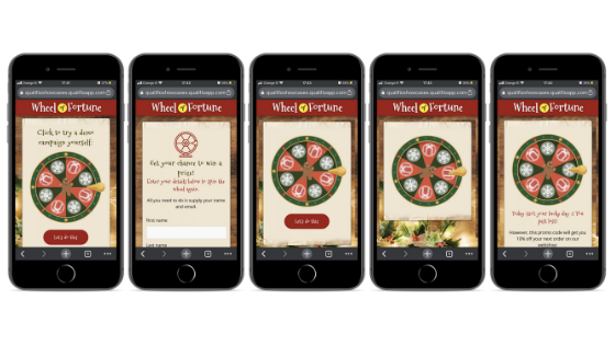 Qualifio's Wheel of Fortune on mobile